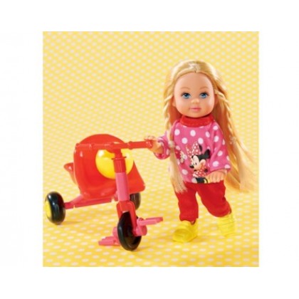 Simba 5746352 Кукла Evi Minnie Mouse на велосипеде